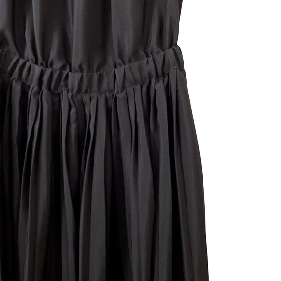 Merona black classic ruched pleated sleeveless sundress summer dress delicate - Picture 3 of 6